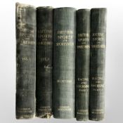 Five volumes 'British Sports and Sportsmen' including Hunting, Racing and Coursing.