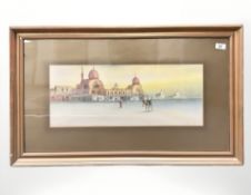 H A Lintor (Late 19th Century) Tombs of the Caliphs, watercolour, 23 cm x 58 cm, signed,