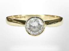 A 9ct gold cubic zirconia ring, size M. CONDITION REPORT: 1.
