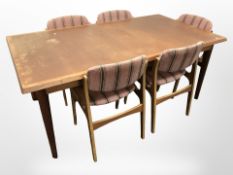 A Harry Ostergaard for Randers Mobelfabrik mid-century teak extending dining table,