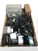 A group of mobile phones including Nokia, Apple iPod, similar electricals, chargers, etc.