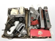 A group of culinary items including scales, stainless steel dishes, Lincat hot plate,