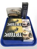 Four culinary butane blow torches, a smart cup with LED display and a rabbit corkscrew,