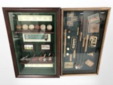 Two reproduction golf montages, largest 53 cm long.