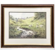 Joe Hush (Born 1951 - ) From the edge of the Wood, acrylic, 25cm by 35cm.