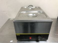 A Buffalo commercial stainless steel bain marie.