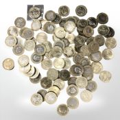 A large quantity of two pound coins.