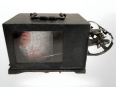 A 19th century barograph, width 27 cm.