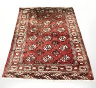 A Turkoman rug, Afghanistan, 162 cm x 122 cm.