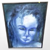 Contemporary School : Portrait of a lady, oil on canvas, initialled 'DNA' and dated '96,