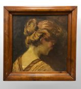 Continental school : portrait of a lady, oil on canvas,