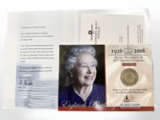 The London Mint Collection : A Queen Elizabeth II 2006 limited edition Sterling silver £5 coin,