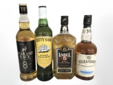 A bottle of Highland Black blended scotch whisky, aged eight years, 70 cl,