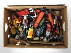 Assorted playworn die cast cars including Matchbox Speedkings and Superkings, Corgi, etc.