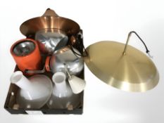 A group of 20th century Scandinavian light fittings.