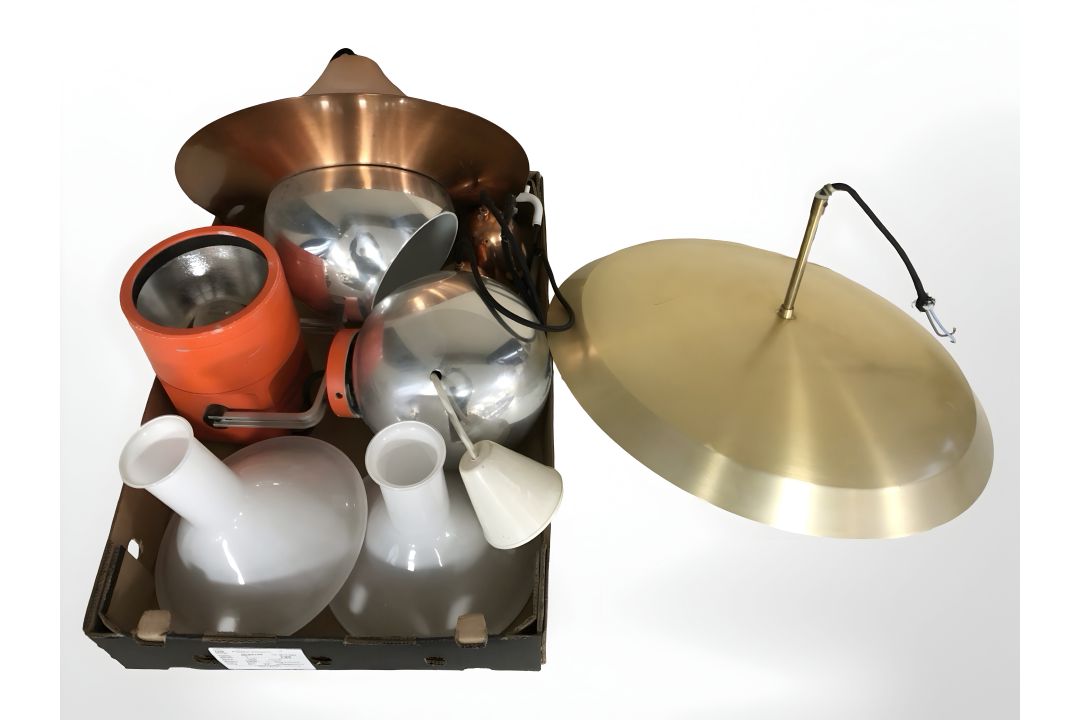 A group of 20th century Scandinavian light fittings.