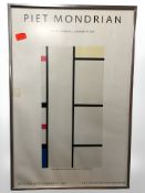 A Piet Mondrian exhibition gallery print,