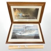 After Robert Taylor : Victory over Dunkirk, colour print, signed by Bob Stanford-Tuck, un-framed,