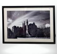 Five photographic prints of Northumberland castles including Aydon Castle,