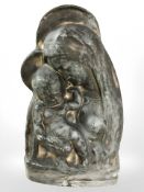 A gilt plaster figure of the Madonna and Christ, height 35 cm.