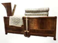 A mahogany gilt metal mounted Empire style 3'6 bed frame