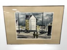 Continental school : children on a street corner, print,