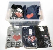 A quantity of new 'I Love Copenhagen' T-shirts.