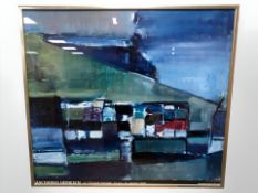 A Zacharias Heinesen gallery exhibition colour print, 72 cm x 79 cm.