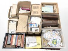A vast quantity of 20th century stamps, Philatelic Society books, stamp catalogues,