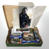 A group of boxed Corgi die cast vehicles, Frankin Heirloom doll, W.