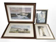 Ray Smith : Bamburgh Castle, Northumberland, colour chalks, 36 cm x 62 cm,