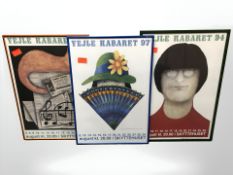 Three Vejle Kabaret exhibition gallery prints,