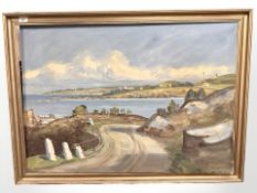 Kruppel : A road towards a bay, oil on canvas, 95 cm x 66 cm.