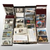 Several albums of 20th century and modern postcards,