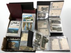 Several albums of early 20th century and later postcards (one box)