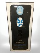 An Igor Stravinsky gallery exhibition print, 95 cm x 42 cm.