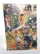 Danish School : Abstract study, oil on canvas, 139 cm x 199 cm.