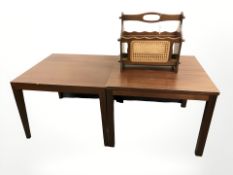 A pair of Danish teak square lamp tables,