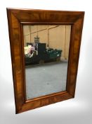 A walnut framed mirror,