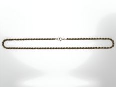 A 9ct yellow gold rope twist necklace, length 48cm CONDITION REPORT: 6.6g.