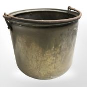 A Victorian brass coal bucket