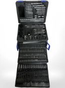 A Nutool three compartment tool chest containing drill bits.