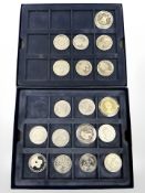 A group of commemorative coins and crowns, 1977 silver jubilee, Queen Elizabeth II two dollar coin,