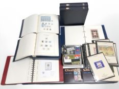 Several albums of first day covers, stamps, etc.