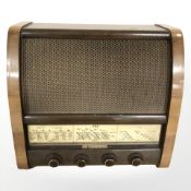 A GEC vintage valve radio, width 45 cm.