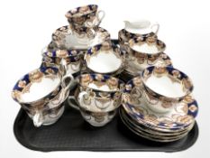 Thirty seven pieces of late Victorian English imari tea china.