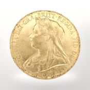 A Queen Victoria 1899 gold full sovereign