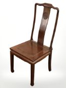 A Chinese hardwood chair.