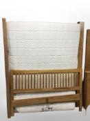 A contemporary 5' bed frame with interior