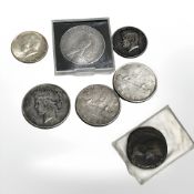 Two American liberty dollars, 1922 and 1927, two U.S.